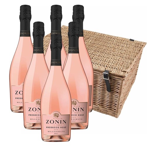 Zonin Prosecco Rose Doc Millesimato 75cl Case of 6 Hamper